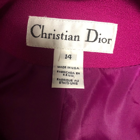 Christian Dior Purple Wool Vintage Blazer Jacket - Picture 3 of 4